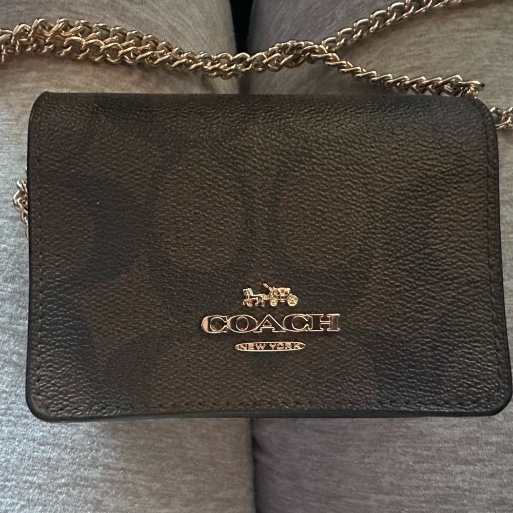 Coach mini card wallet crossbody